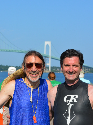 Dave & Vin before the 2019 Swim