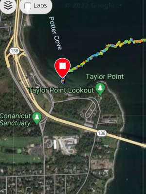 My path to the finish line last year. Taylor Point currents a bit tricky.